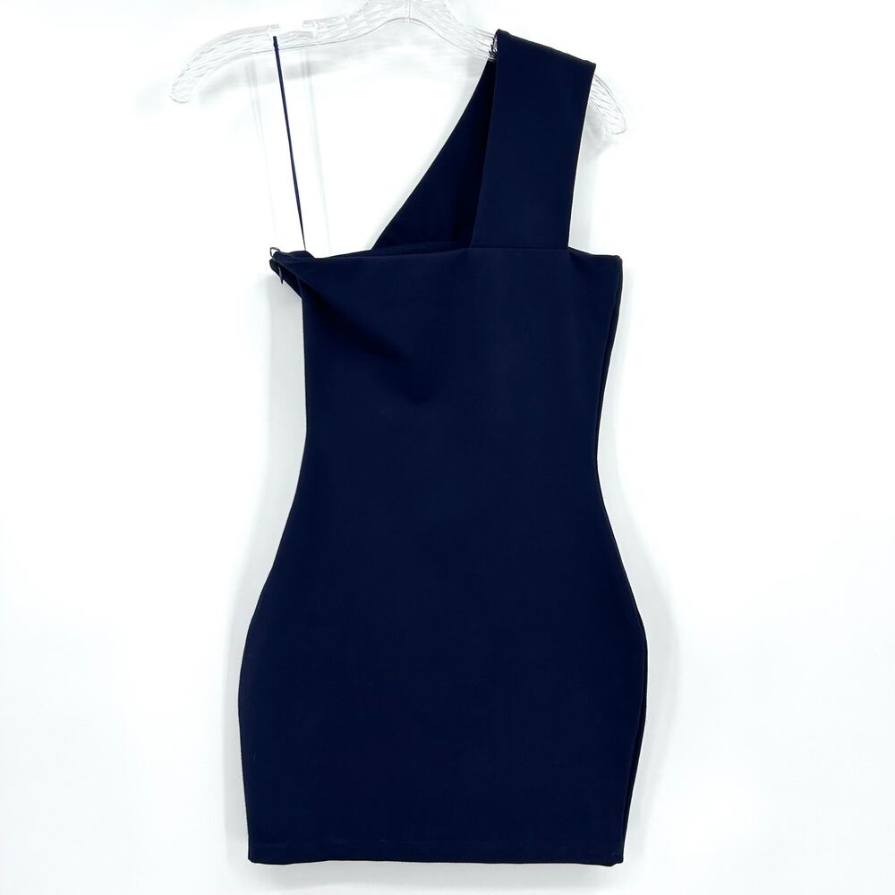 Superdown Rockie One Shoulder Mini Dress Navy XS Bodycon Revolve Cocktail Club - Picture 9 of 11